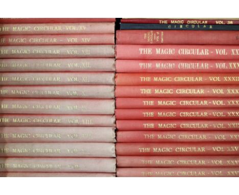The Magic Circular, including the transactions of the Magic Circle, bound volumes, vol 1-58, 64-75, 77-96 (vol 1 1/6/1906, De