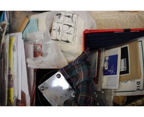Collection of vintage magic tricks, to include folding Chinese box, "Demon Series" spring-loaded needle trick, jumbo playing 