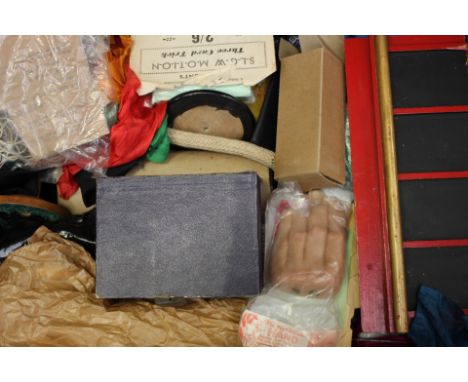 Collection of vintage magic tricks, to include various wooden tricks, rope tricks, silks, Stanley Watson's "Golden Fun Shears