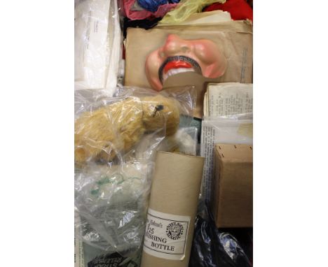 Collection of vintage magic tricks, to include an old Sooty puppet, "Vampire Eggs-Posure", "The 'ABC' Triple Divination", "Ca