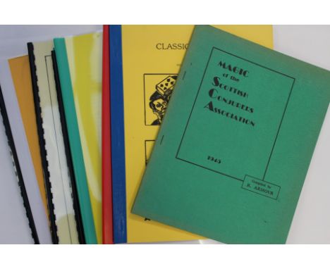 Eleven privately published magic related A4 softback productions by Magicians, including 'Magic of the Scottish Conjurers Ass