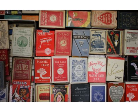 Very large collection of vintage playing cards / marked cards, to include "The Magic Circle", "W. P. Laidlaw & Son, Glasgow",