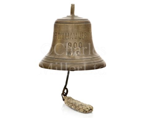 A BELL FROM THE BRITISH ARMY MINELAYER S.S SIR WILLIAM JERVOIS, 1900 cast in bell metal and inscribed to front Sir William Je