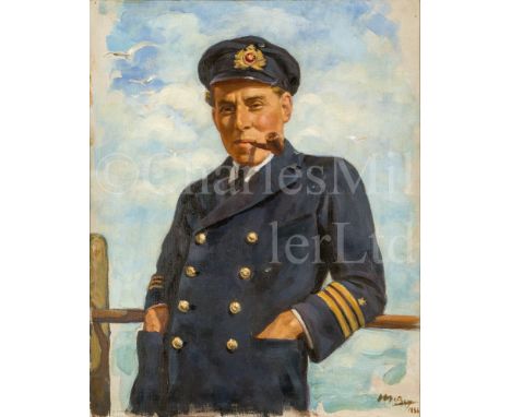 δ JAMES MCBEY, (BRITISH, 1883-1959) A portrait of an engineering officer of the Merchant Navy Oil on canvas Signed and dated 