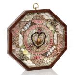 A 19TH CENTURY SAILOR'S SHELLWORK VALENTINE