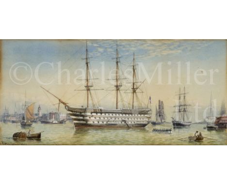 R. LOWRY LOMAX (BRITISH, LATE 19TH/EARLY 20TH CENTURY) Portsmouth Harbour Watercolour Signed and dated ‘R Lowry Lomax 1883’ (