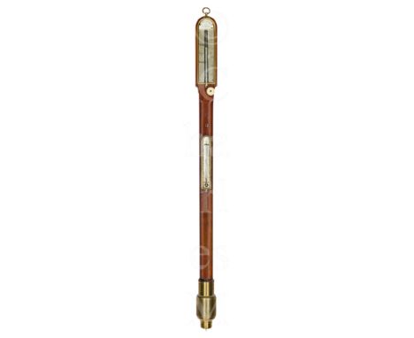 Ø A FINE MARINE BAROMETER BY WATKINS &amp; HILL, LONDON, CIRCA 1830 with silvered scale signed as per title at top, thermomet