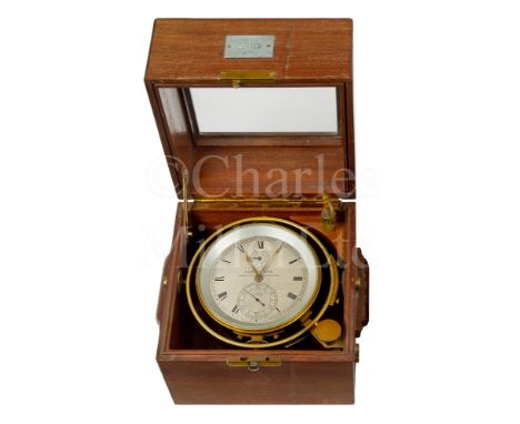 A TWO-DAY MARINE CHRONOMETER BY LANGE &amp; SÖHNE, DRESDEN, CIRCA 1955 the 4in. silvered dial signed as per title and numbere