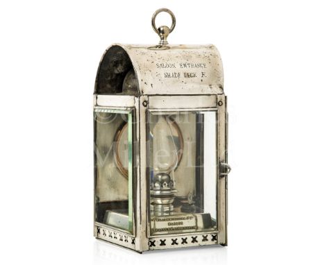 A PLATED DECK LIGHT FROM A STEAM YACHT BY WILLIAM MCGEOCH &amp; CO. LTD, CIRCA 1910 with bevelled glass side and front ports,