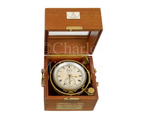 A TWO-DAY MARINE CHRONOMETER BY G.U.B. GLASHÜTTE, CIRCA 1976 the 3½in. silvered dial signed Glashütte and numbered 12788, gol