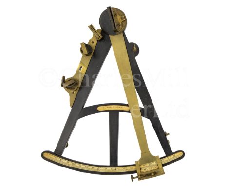 Ø A 13½IN. RADIUS VERNIER OCTANT BY ROBERT BANCKS, STRAND, LONDON, CIRCA 1790 with ebony T-frame signed on the crossbar R. Ba