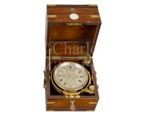 A TWO-DAY MARINE CHRONOMETER BY ROBERT ROSKELL, LIVERPOOL, CIRCA 1860 the 4in. silvered dial signed as per title and numbered