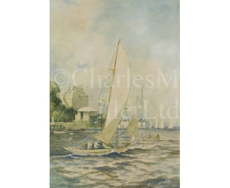 R. MACAULEY (BRITISH, 20TH CENTURY) Yachts racing off Cowes Castle; Yachts racing off Ryde, Isle of Wight Watercolour Both si