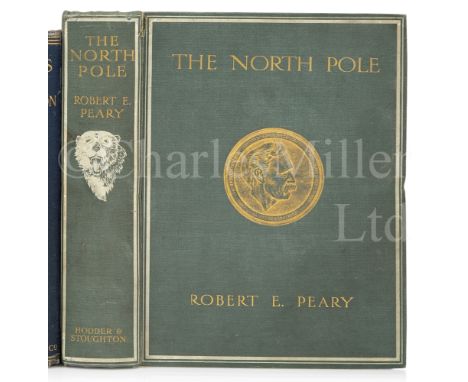 'THE NORTH POLE' by Robert E. Peary, first edition, photogravure portrait of the author, large folding colour map at end and 