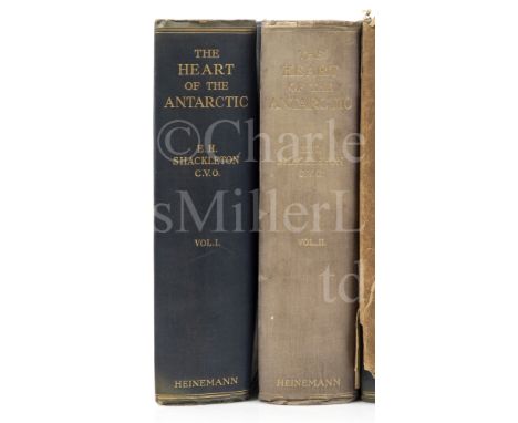 'THE HEART OF THE ANTARCTIC' two vol., another copy, frontispieces and plates, occasional light foxing, original pictorial bl