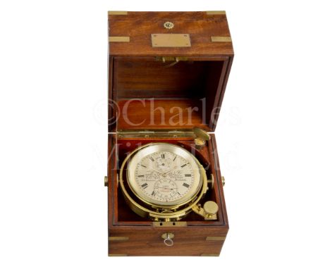 A TWO-DAY MARINE CHRONOMETER BY A. JOHANSEN &amp; CO., LONDON, CIRCA 1906 the 4in. silvered dial signed as per title and numb