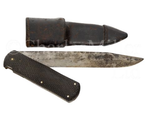 LT WYATT RAWSON'S HUNTING KNIFE FROM THE 1875 DISCOVERY EXPEDITION the 7½in. steel blade with maker's marks for Underwood Lon