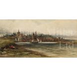 JAMES ORROCK (BRITISH, 1829-1913) : Hay barge off Maldon