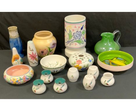 Decorative Ceramics - a Poole Dephis bowl;  other, Poole;  Radford;  Denby Greenwheat;  etc 