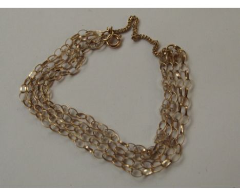 9 carat gold gate bracelet, weight 3.3 grams