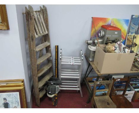 TUV Folding Aluminum Ladders, Wooden step ladders, Ryobi petrol hedge cutter (3).