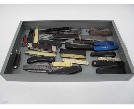 Knives - Whitby, Rostfrei, Richards, Rodgers, Imperial Crown No 10 Scotch Whisky, etc, approximately twenty-seven