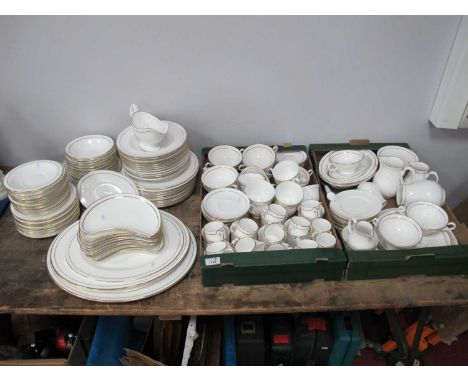 A Large Royal Worcester 'Contessa' Dinner and Tea Service, over 170 pieces including oval meat plates, jugs, salad plates, et