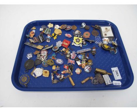 A Collection of Pin Badges to include Robertsons, football teams Man Utd, Everton, Olympics, Car and Train examples etc. One 