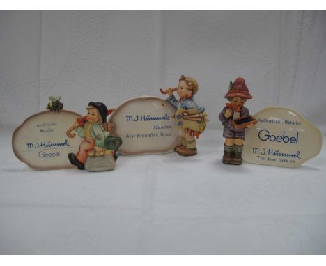 Hummel Oval Display Plaques with Varying Boys to Side, 'Authorised Retailer', 'The Love Lives On' a museum, New Braunfels, Te
