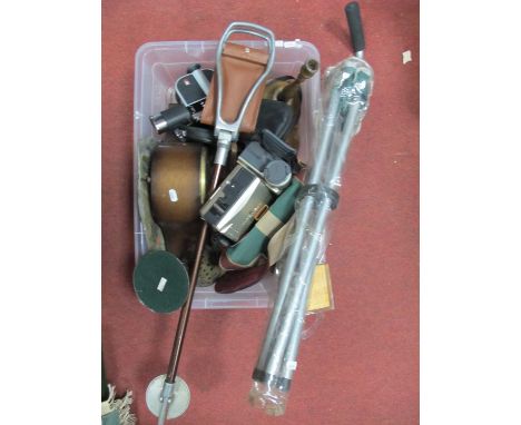 Yashica 30 Single - 8TL, Sharp view cam, Palmat camera, candlesticks, clock, games, gamebird shooting stick, etc:- One Box.