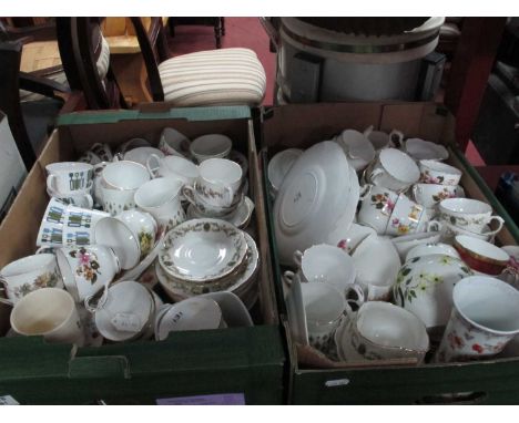 Ceramics a large collection of mainly teacups and saucers by Royal Standard, Duchess, Royal Albert, Royal Stafford etc. Two B