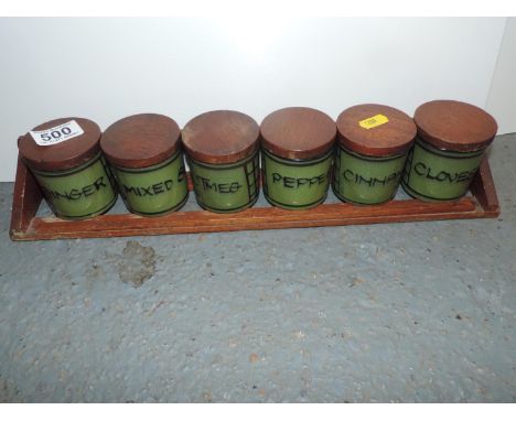 Wellhouse Pottery Spice Rack and Pots 