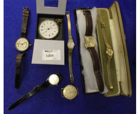 Bag of assorted watches to include ladies Pulsar wristwatch in box, Timex wristwatch, Pilot plated pocket watch, Sekonda and 