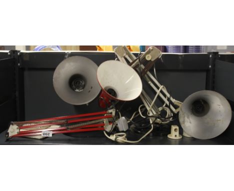 Three vintage angle poise lamps