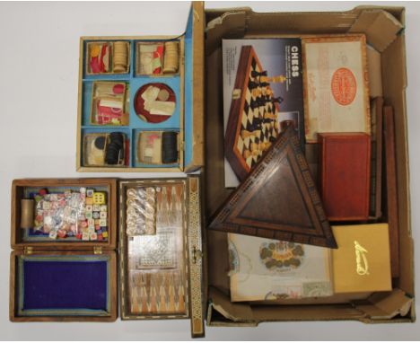 A quantity of vintage games boxes.