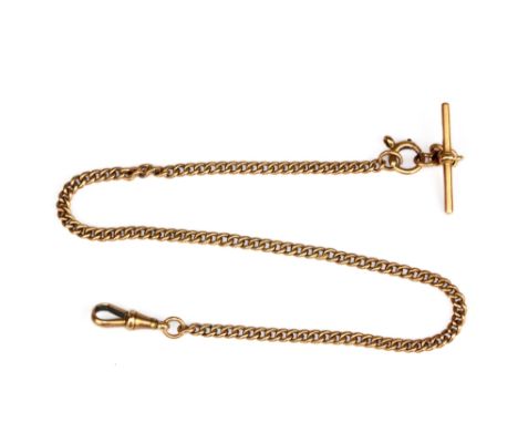 A 9ct gold Albert chain, approx. L 34cm, approx. 16.6gr.