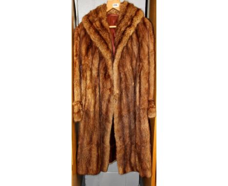 A full length vintage mink coat.