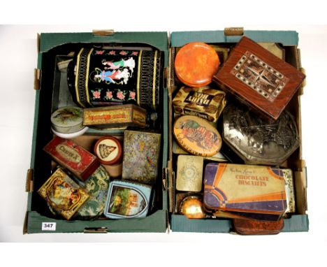 A quantity of vintage collectors tins.