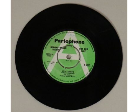 THE BEATLES - HELLO, GOODBYE - UK 7" DEMO - Another rarely seen original UK Parlophone demo with Hello, Goodbye b/w I Am The 