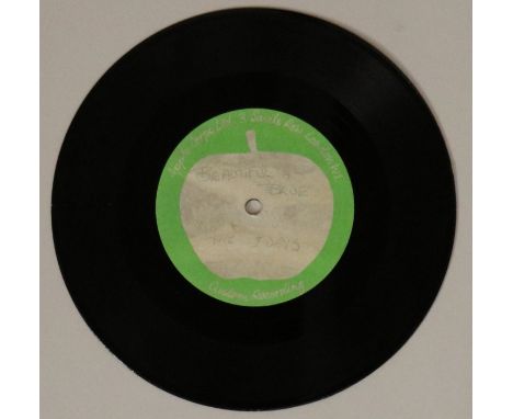 IVEYS - BEAUTIFUL & BLUE - APPLE 7" ACETATE - Unlikely to see again single sided 7" Apple 'Custom Recording' acetate from Ive