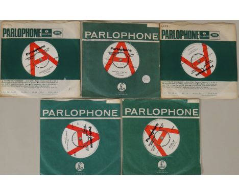 THE FOURMOST/THE DAKOTAS - 7" PARLOPHONE DEMOS - Brill bundle of 5 x red/white 7" demonstration cuts from these Liverpool/Nor