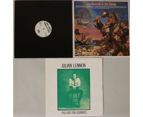 JULIAN LENNON - Impressive collection of 2 x LPs, 1 x 12" and 15 x 7" and 1 x promo CD single from Julian. Releases include S