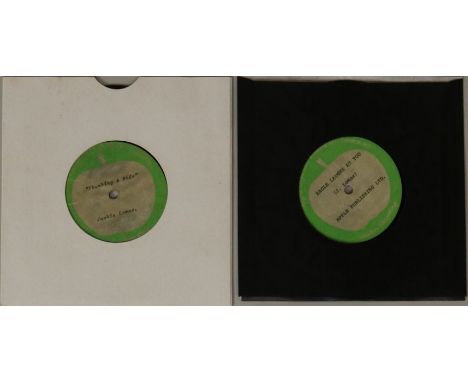 JACKIE LOMAX 7" ACETATES - Two Jackie Lomax discs on Apple. To include Eagle Laughs at You (single sided acetate, VG with som