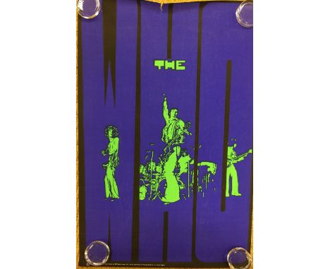 THE WHO/WOODSTOCK POSTER - 2x posters to include 1x original poster for The Who measuring 50cm x 76cm with tear along top edg