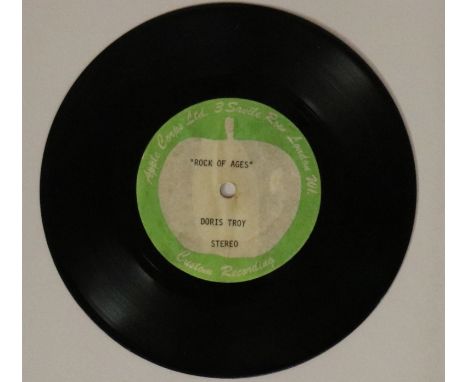 DORIS TROY - ROCK OF AGES - APPLE 7" ACETATE - A 7" single sided acetate issued on the Apple 'Custom Recording' label. The pl