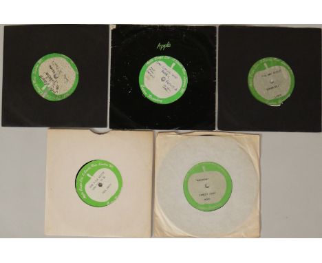 APPLE - CUSTOM RECORDING 7" ACETATES - Unprecedented selection of 5 x 'Custom Recording' 7" acetates. Titles are Paul Brett -