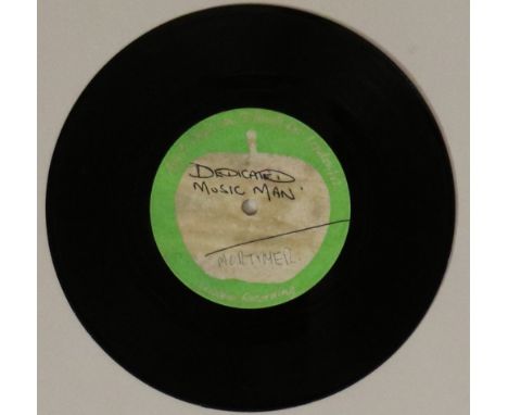 MORTIMER - DEDICATED MUSIC MAN - (APPLE 7" ACETATE) - If you can believe your luck we have another 7" Apple acetate recording