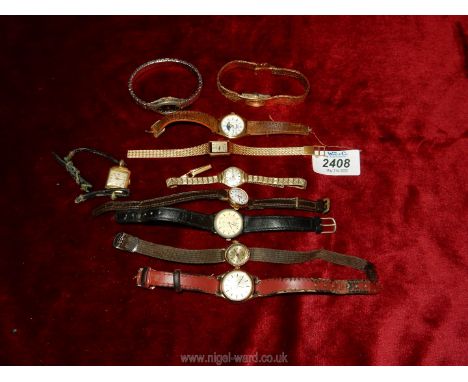 Miscellaneous ladies vintage wristwatches including Enicar.