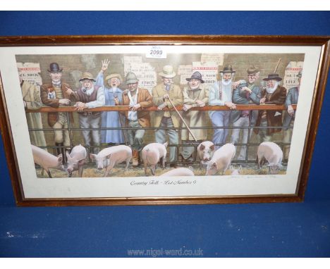 A signed 'Jedd' print Country Folk lot number 9 (Malvern artist).