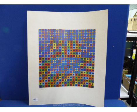 A Victor Vasarely signed print.